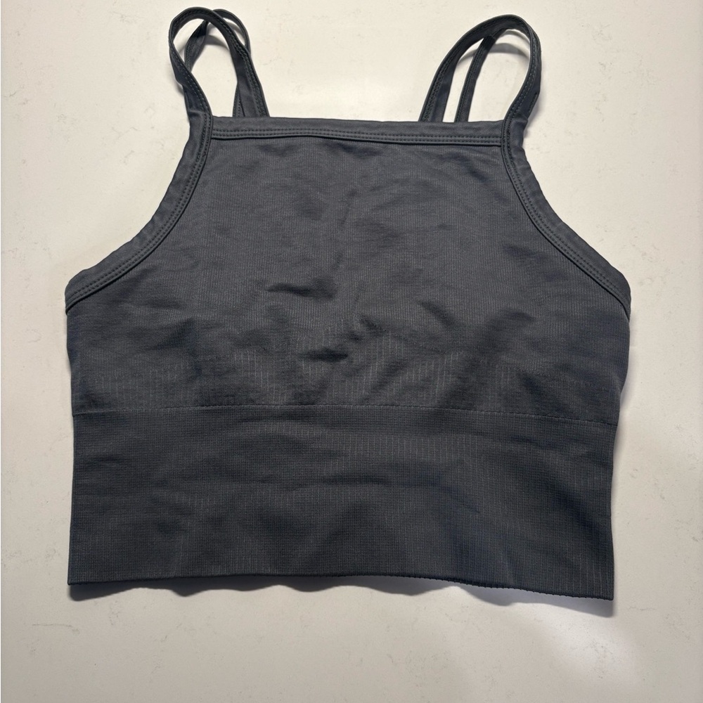 Zella Charcoal Ribbed Tank